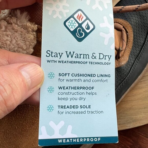 Baretraps Alta Womens Faux Shearling Snow Boot Sz 9M Brown Waterproof - Picture 6 of 12